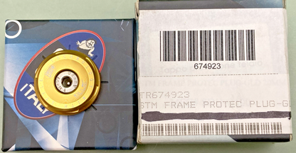 NEW GENUINE STM 674923 FRAME PROTEC PLUG GLD 20MM