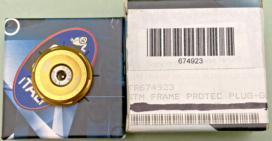 NEW GENUINE STM 674923 FRAME PROTEC PLUG GLD 20MM