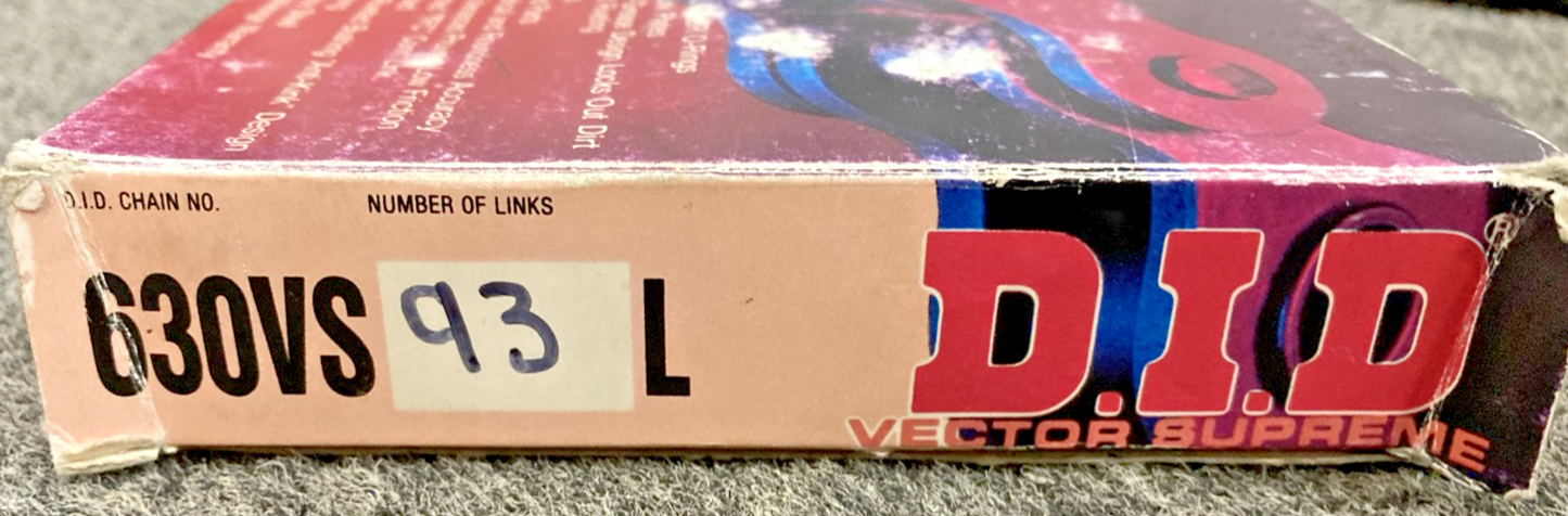 NEW GENUINE D.I.D 630VS93L VECTOR SUPREME SERIES HIGH-PERFORMANANCE ROLLER CHAIN