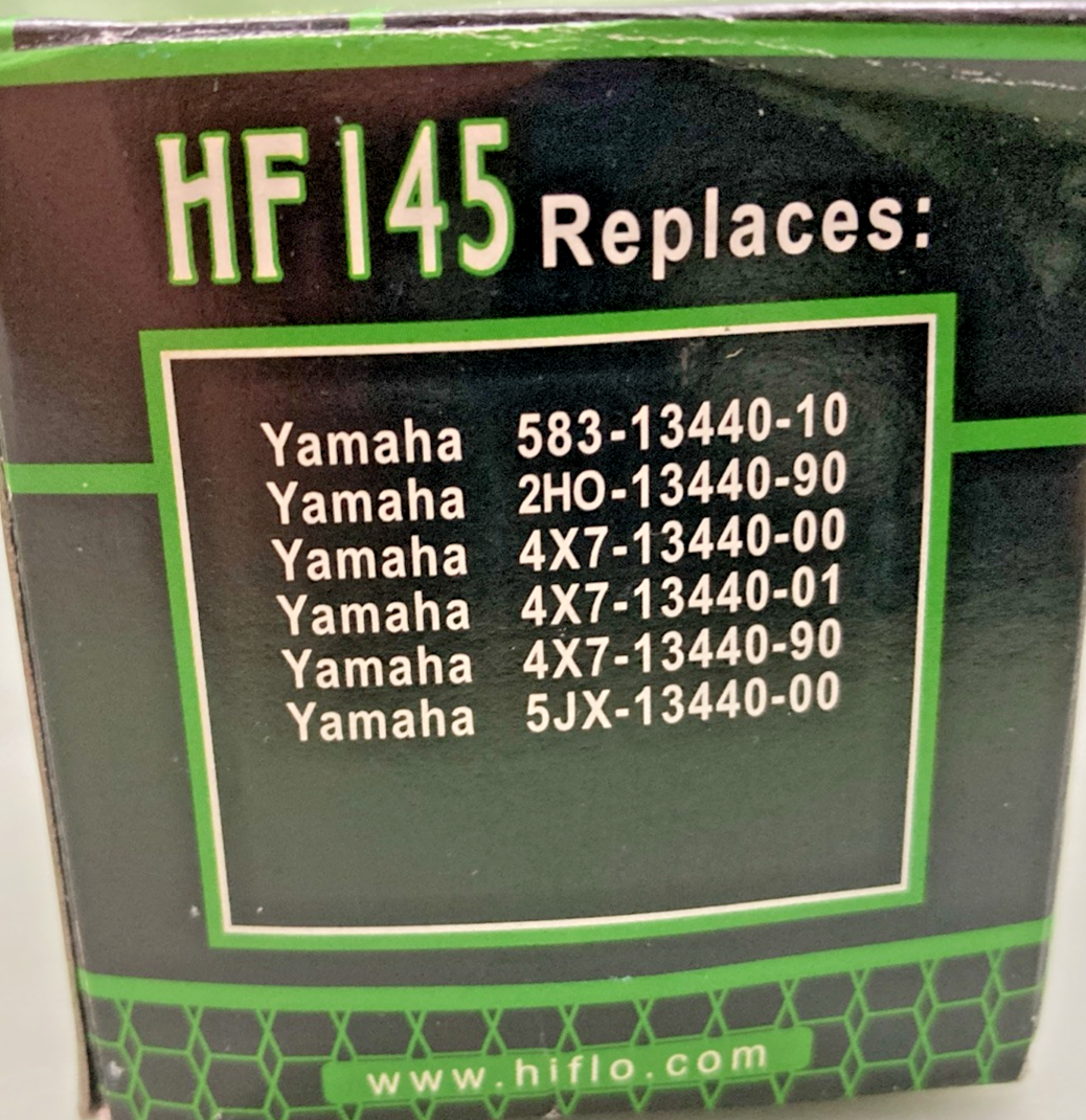 NEW GENUINE HIFLOFILTRO HF145 PREMIUM OIL FILTER, YAMAHA