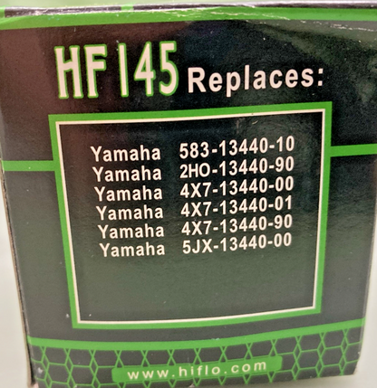 NEW GENUINE HIFLOFILTRO HF145 PREMIUM OIL FILTER, YAMAHA