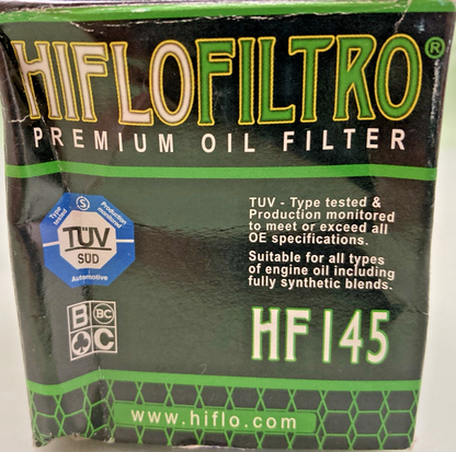 NEW GENUINE HIFLOFILTRO HF145 PREMIUM OIL FILTER, YAMAHA