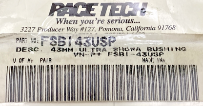 NEW GENUINE RACE TECH FSBI 43US P ULTRA SLICK FORK BUSHING FOR SHOWA - 43 mm