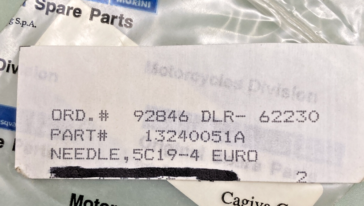 NEW GENUINE DUCATI 13240051A CONICAL NEEDLE, 5C19-4 EURO