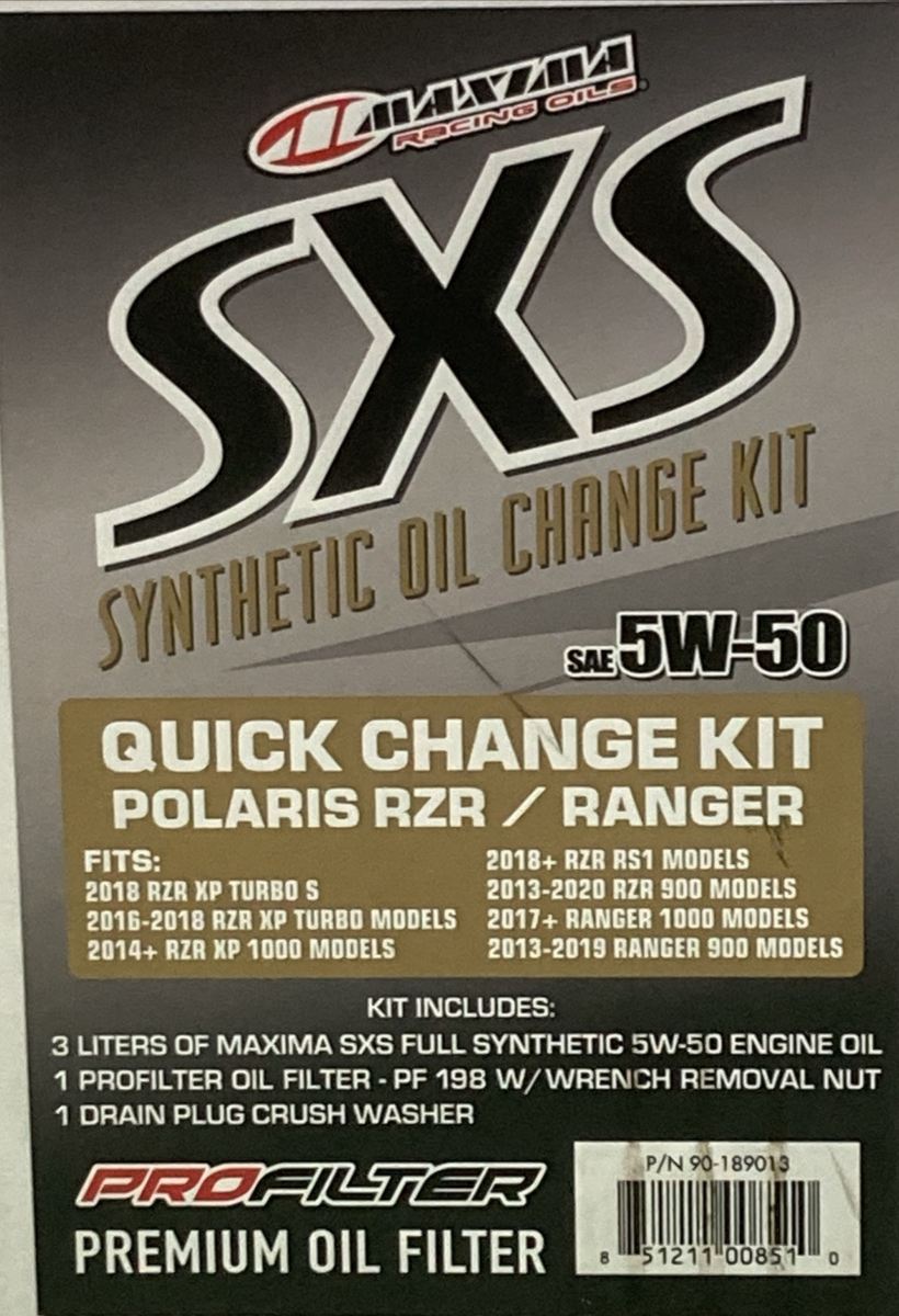 NEW MAXIMA 90-189013 OIL CHANGE IN A BOX 5W-50 SYNTHETIC COMPLETE KIT