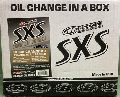 NEW MAXIMA 90-219013 OIL CHANGE IN A BOX 10W-50 SYNTHETIC COMPLETE KIT