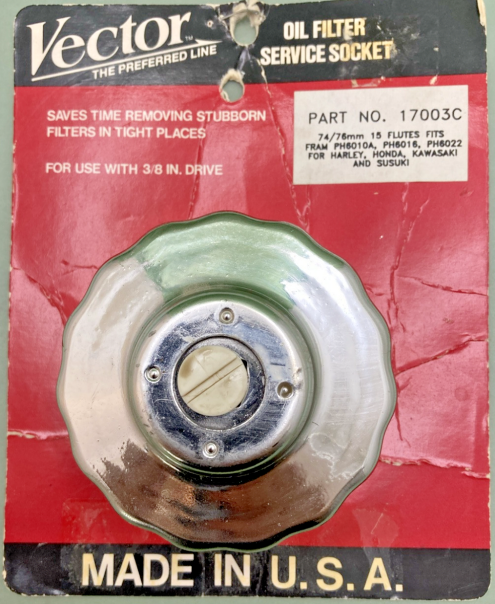 NEW GENUINE VECTOR 17003C OIL FILTER SERVICE SOCKET 74/76MM 15 FLUTES