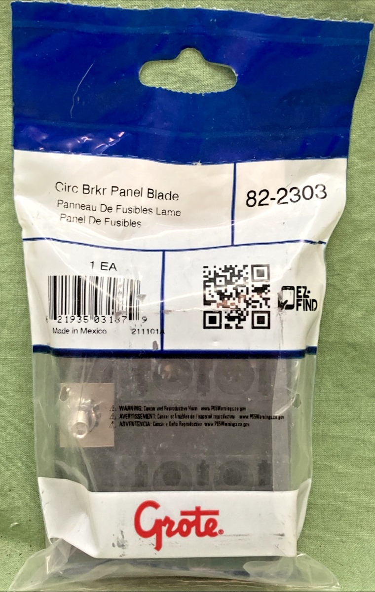 NEW GENUINE GROTE 82-2303 CIRCUIT BREAKER PANEL BLADE, 6 SLOT
