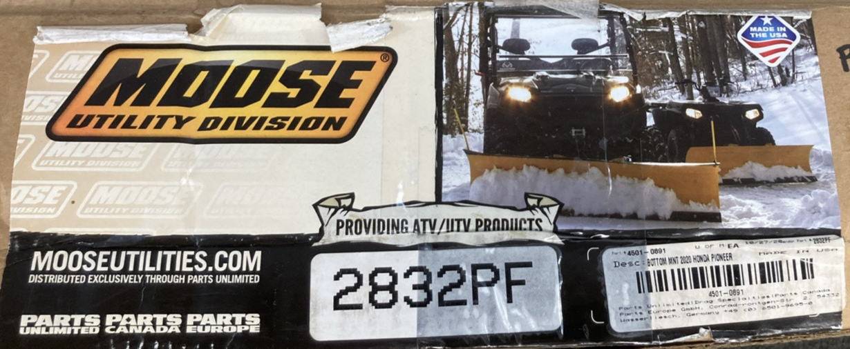 NEW MOOSE UTILITY 2832PF Plow Bottom Mount Kit COMPLETE