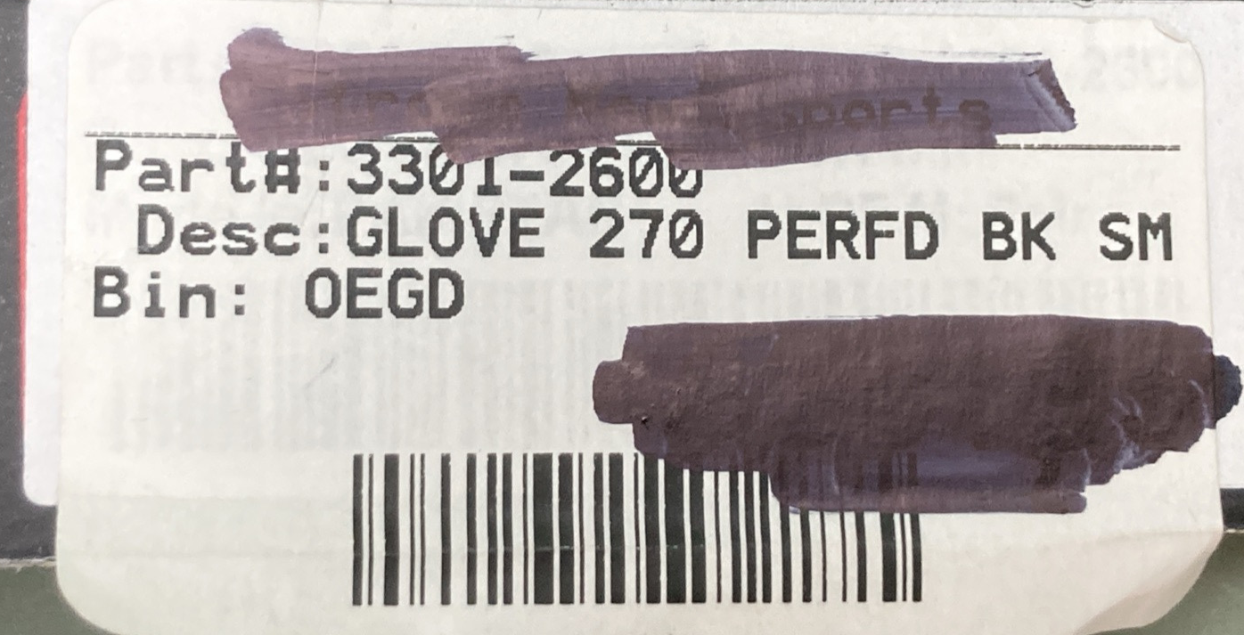 NEW Z1R 3301-2600 GLOVES BLACK LEATHER PERFORATED RIDING MENS SMALL