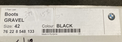 NEW GENUINE BMW 76 22 8 548 133 BOOTS GRAVEL BLACK EU42 US9