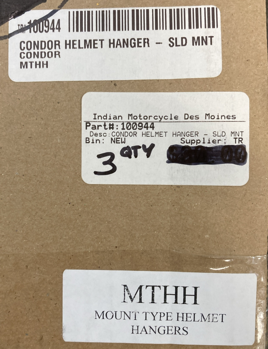 NEW GENUINE CONDOR 100944 HELMET HANGER MT MOUNT TYPE MTHH