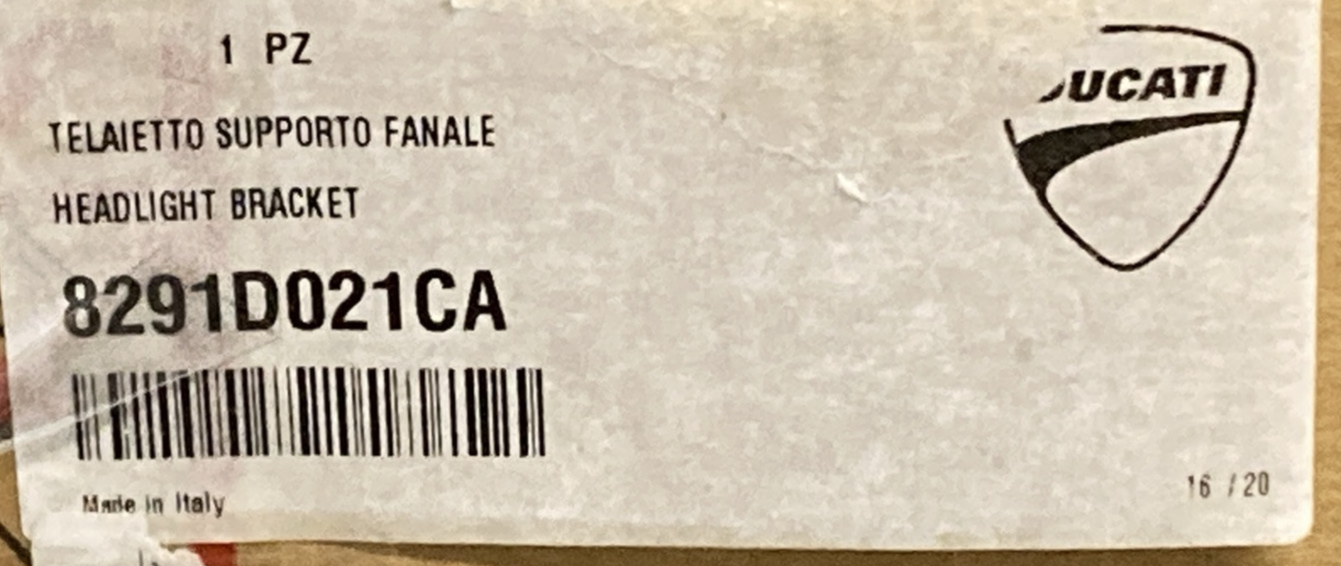 NEW GENUINE DUCATI 8291D021CA HEADLIGHT BRACKET