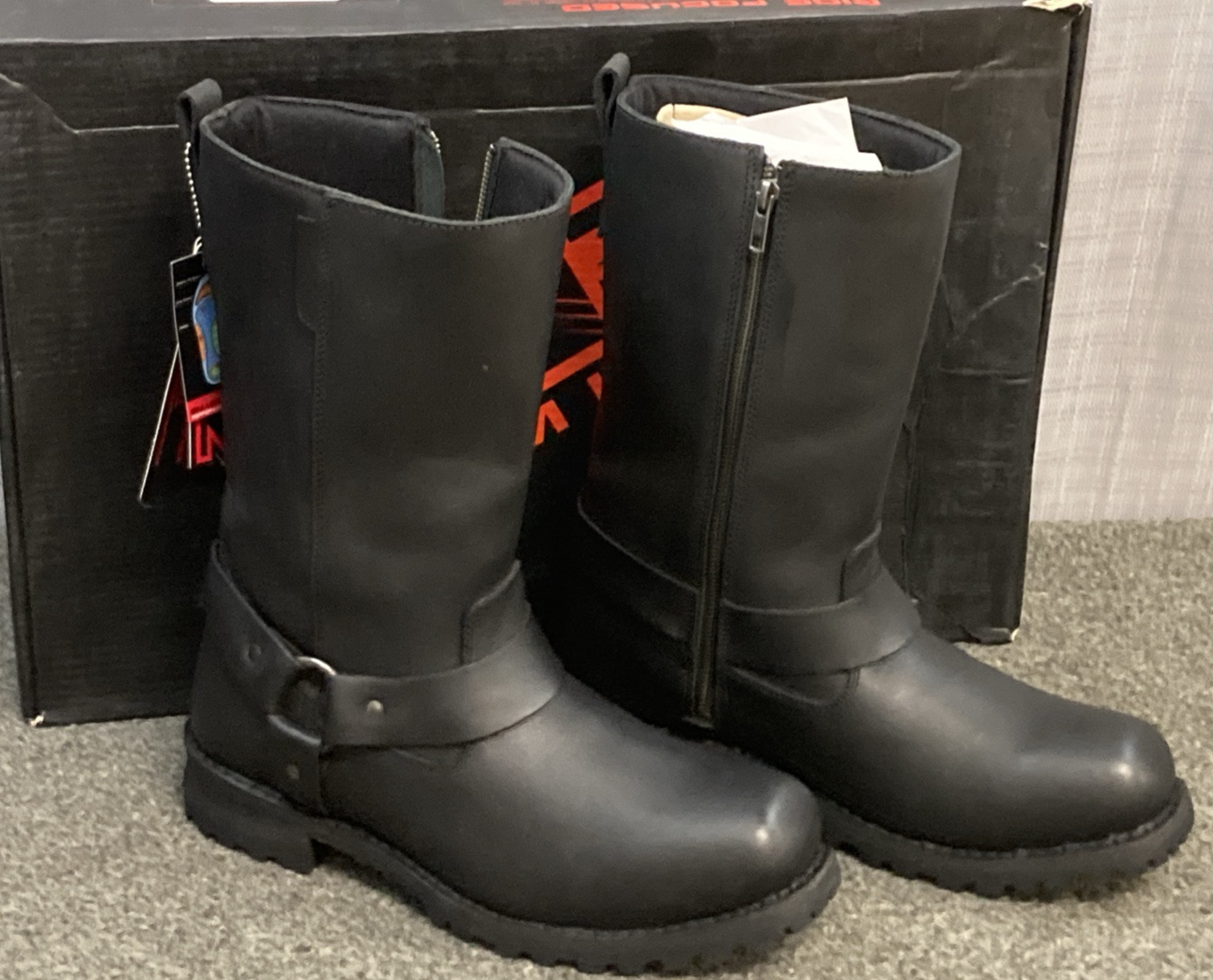 NEW GENUINE Z1R 3403-0759 RIOT BOOTS BLACK LEATHER SZ 11