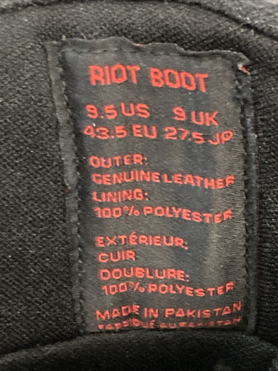 NEW GENUINE Z1R 3403-0756 RIOT BOOTS BLACK LEATHER SZ 9.5