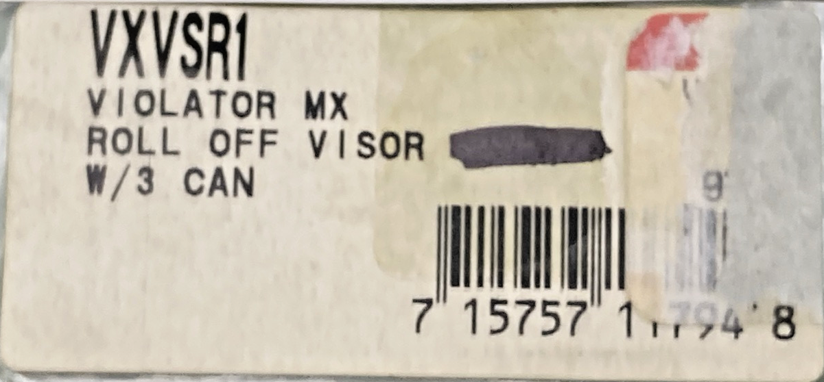 QTY 3 NEW GENUINE VIOLATOR VXVSR1 VIOLATOR MX ROLL OFF VISOR