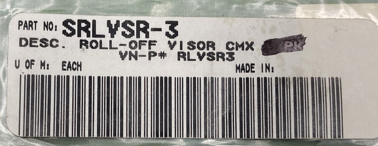 QTY 3 NEW GENUINE VIOLATOR SRLVSR-3 VIOLATOR CMX ROLL OFF VISOR