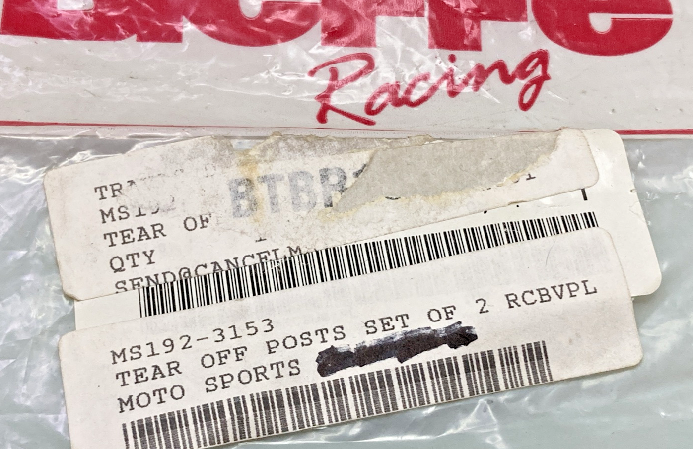 NEW GENUINE BIEFFE RACING 192-3153 TEAR OFF POSTS SET