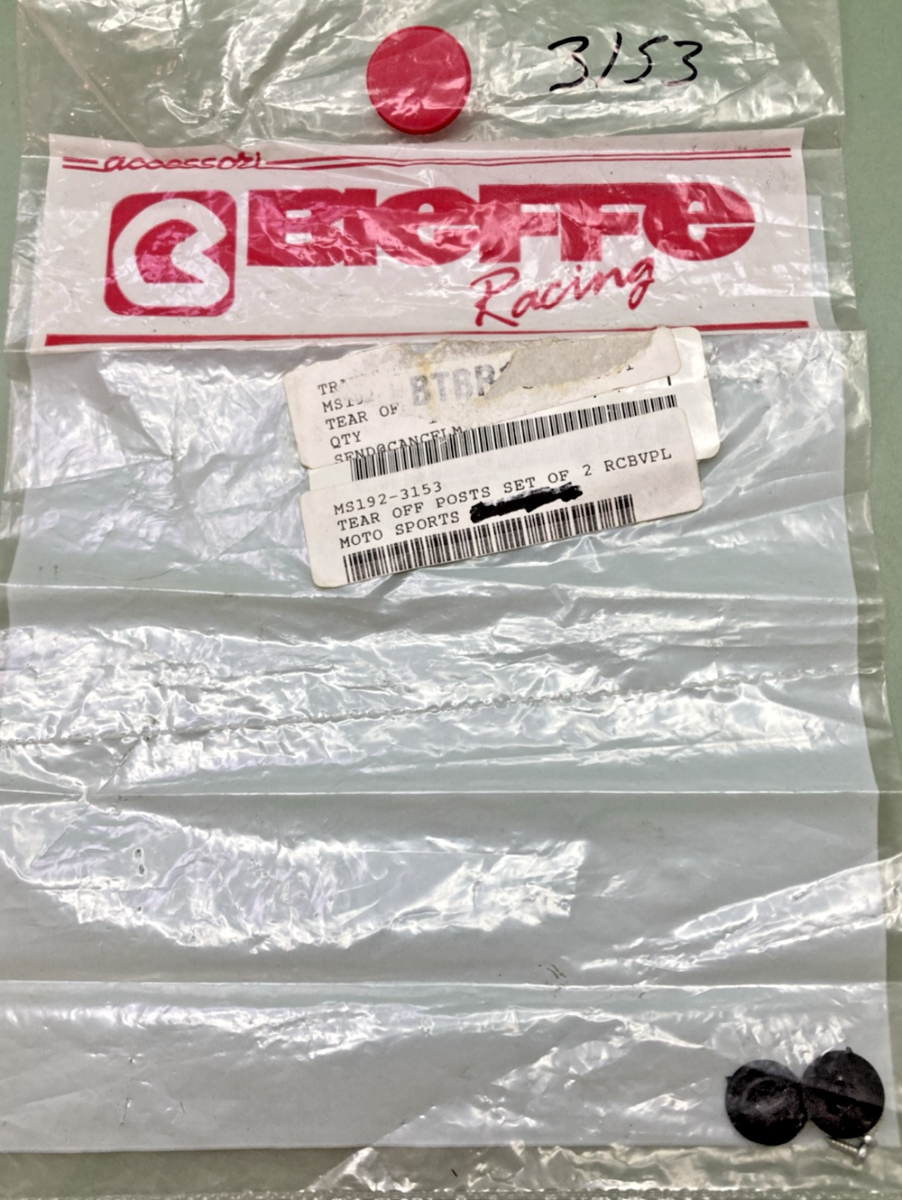 NEW GENUINE BIEFFE RACING 192-3153 TEAR OFF POSTS SET