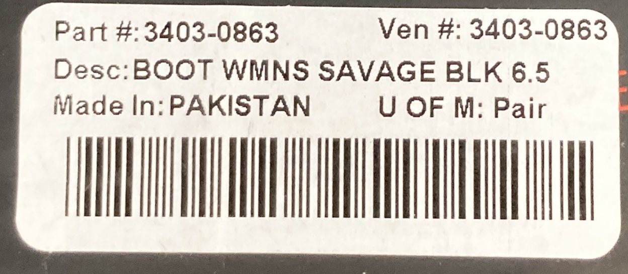 NEW GENUINE Z1R 3403-0863 SAVAGE BOOTS BLACK LEATHER SZ 6.5