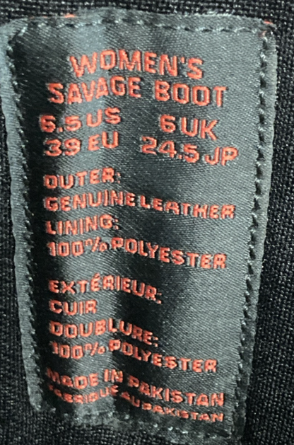NEW GENUINE Z1R 3403-0863 SAVAGE BOOTS BLACK LEATHER SZ 6.5