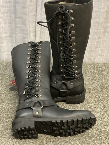 NEW GENUINE Z1R 3403-0870 SAVAGE BOOTS BLACK LEATHER SZ 10