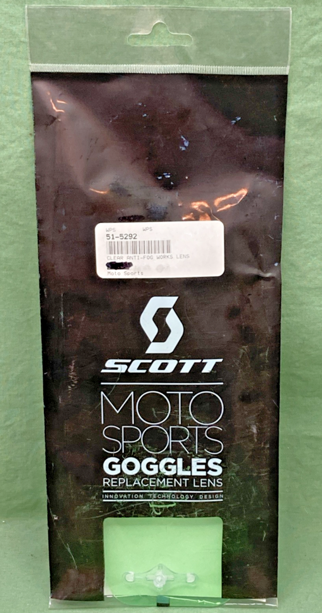 NEW GENUINE SCOTT 206710-041 SINGLE CLEAR NO-FOG REPLACEMENT LENS