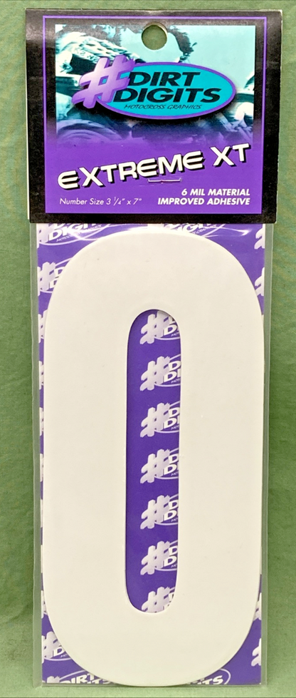 QTY 3 NEW GENUINE DIRT DIGITS 709-1448 EXTREME XT 7" WHITE #0