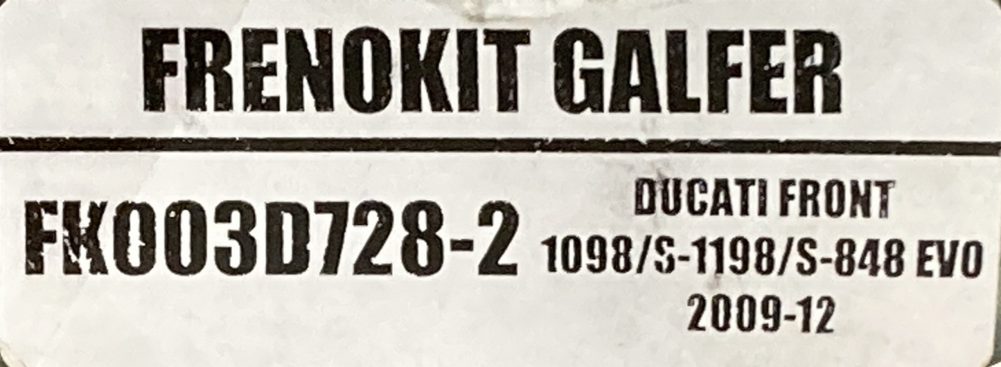 NEW GENUINE GALFER FK003D728-2 Stainless Steel Front 2 Line