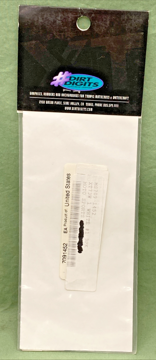 QTY 3 NEW GENUINE DIRT DIGITS XT73W EXTREME XT 7" WHITE #1
