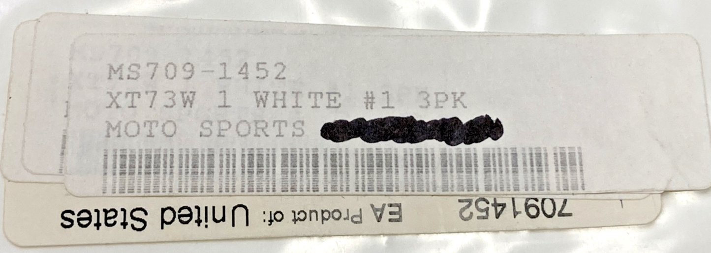 QTY 3 NEW GENUINE DIRT DIGITS XT73W EXTREME XT 7" WHITE #1