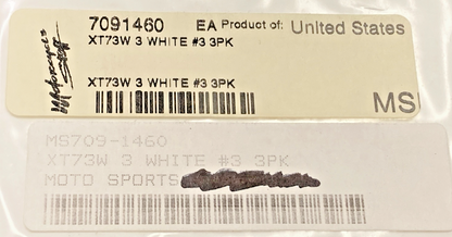 QTY 3 NEW GENUINE DIRT DIGITS 70911460 EXTREME XT 7" WHITE #3