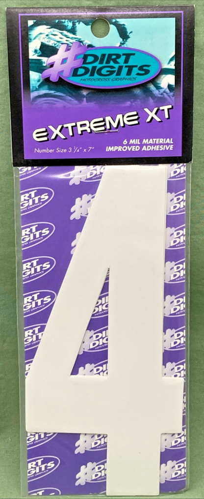QTY 3 NEW GENUINE DIRT DIGITS 7091464 EXTREME XT 7" WHITE #4