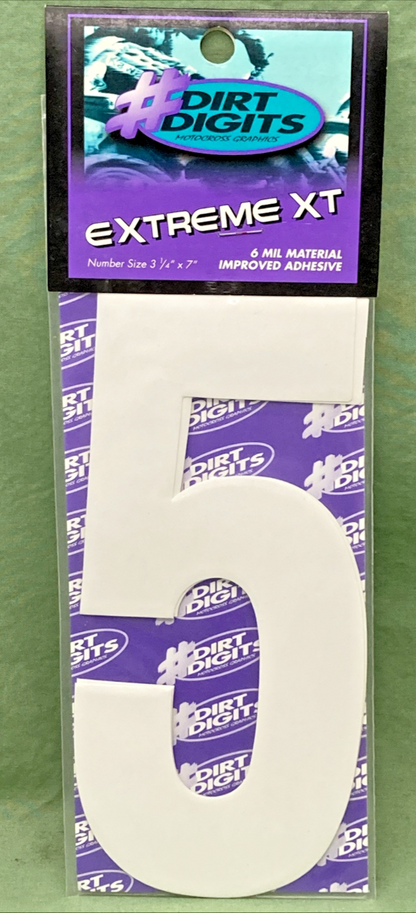 QTY 3 NEW GENUINE DIRT DIGITS 7091468 EXTREME XT 7" WHITE #5