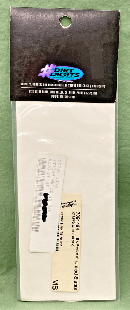 QTY 3 NEW GENUINE DIRT DIGITS 7091484 EXTREME XT 7" WHITE #9