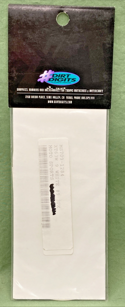 QTY 3 NEW GENUINE DIRT DIGITS 7091284 EXTREME XT 6" WHITE #9