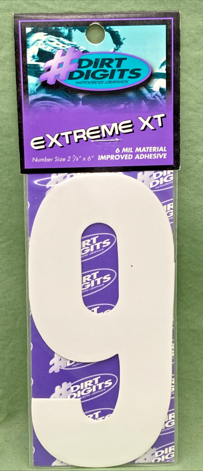 QTY 3 NEW GENUINE DIRT DIGITS 7091284 EXTREME XT 6" WHITE #9