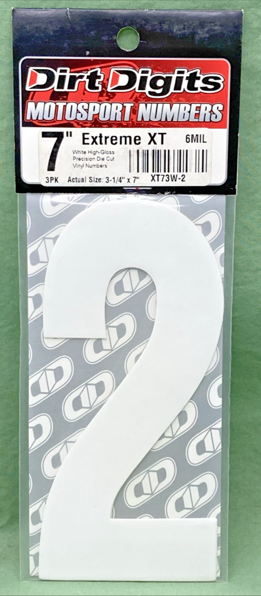 QTY 3 NEW GENUINE DIRT DIGITS 7091456 EXTREME XT 7" WHITE #2