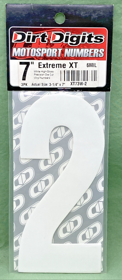 QTY 3 NEW GENUINE DIRT DIGITS 7091456 EXTREME XT 7" WHITE #2