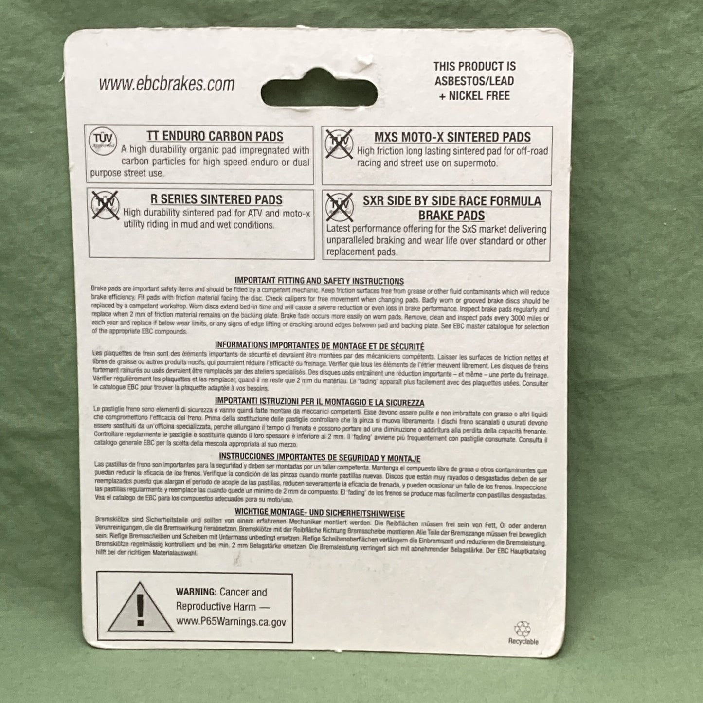 NEW GENUINE EBC FA357R Long-Life Sintered R Brake Pads