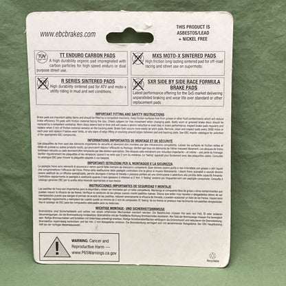 NEW GENUINE EBC FA357R Long-Life Sintered R Brake Pads