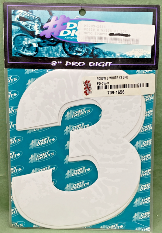 QTY 3 NEW GENUINE DIRT DIGIT 7091656 8" WHITE #3