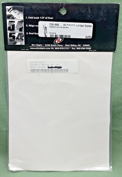 QTY 3 NEW GENUINE DIRT DIGIT 7091668 8" WHITE #6