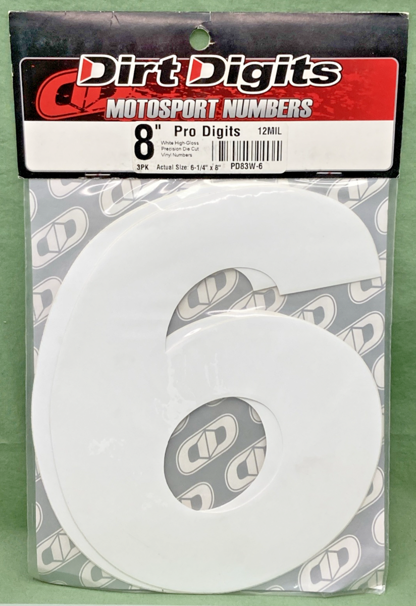 QTY 3 NEW GENUINE DIRT DIGIT 7091668 8" WHITE #6