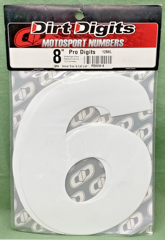 QTY 3 NEW GENUINE DIRT DIGIT 7091668 8" WHITE #6