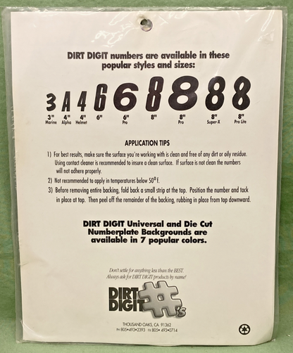 QTY 3 NEW GENUINE DIRT DIGIT 7091644 8" WHITE #0