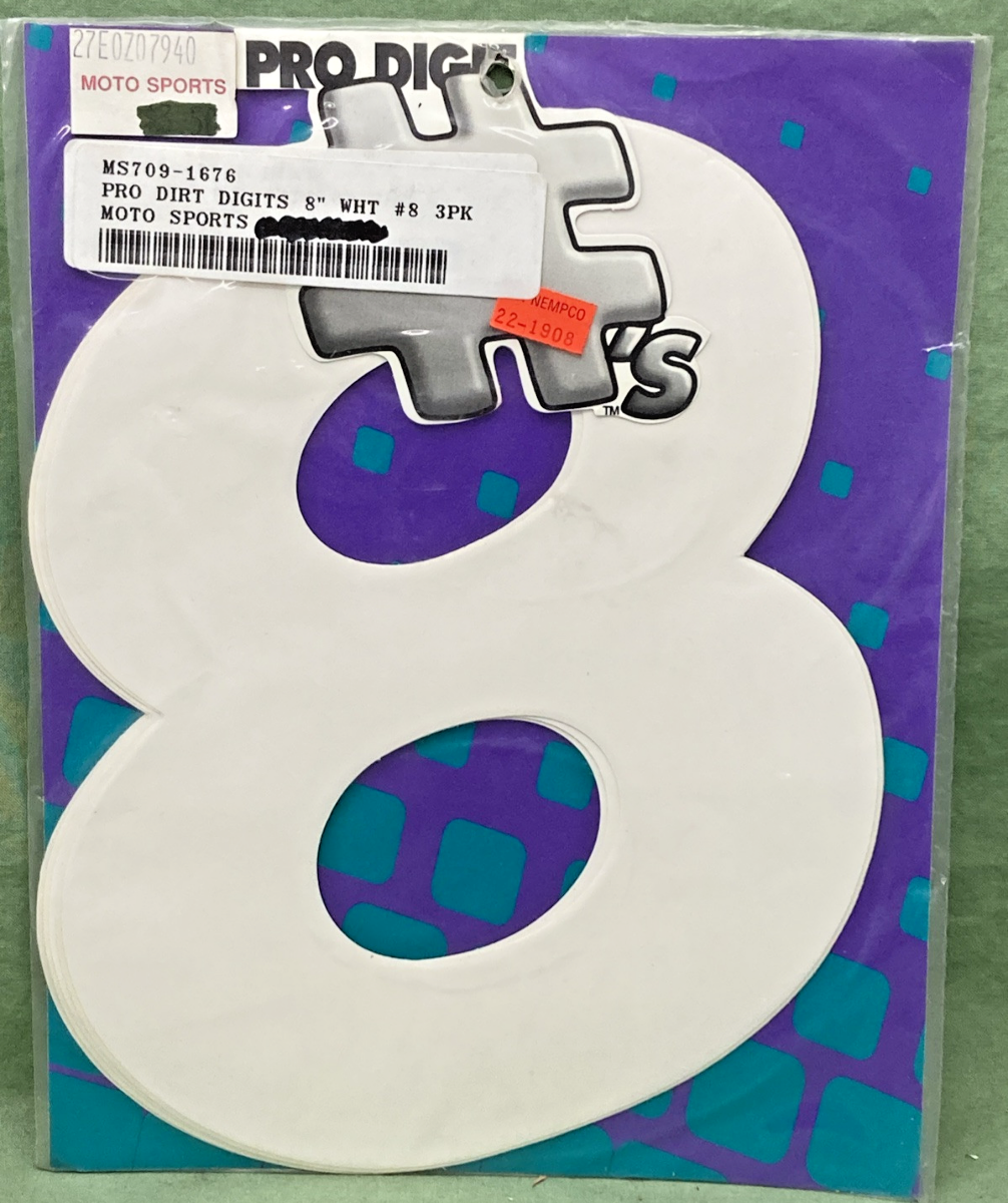 QTY 3 NEW GENUINE DIRT DIGIT 7091676 8" WHITE #8