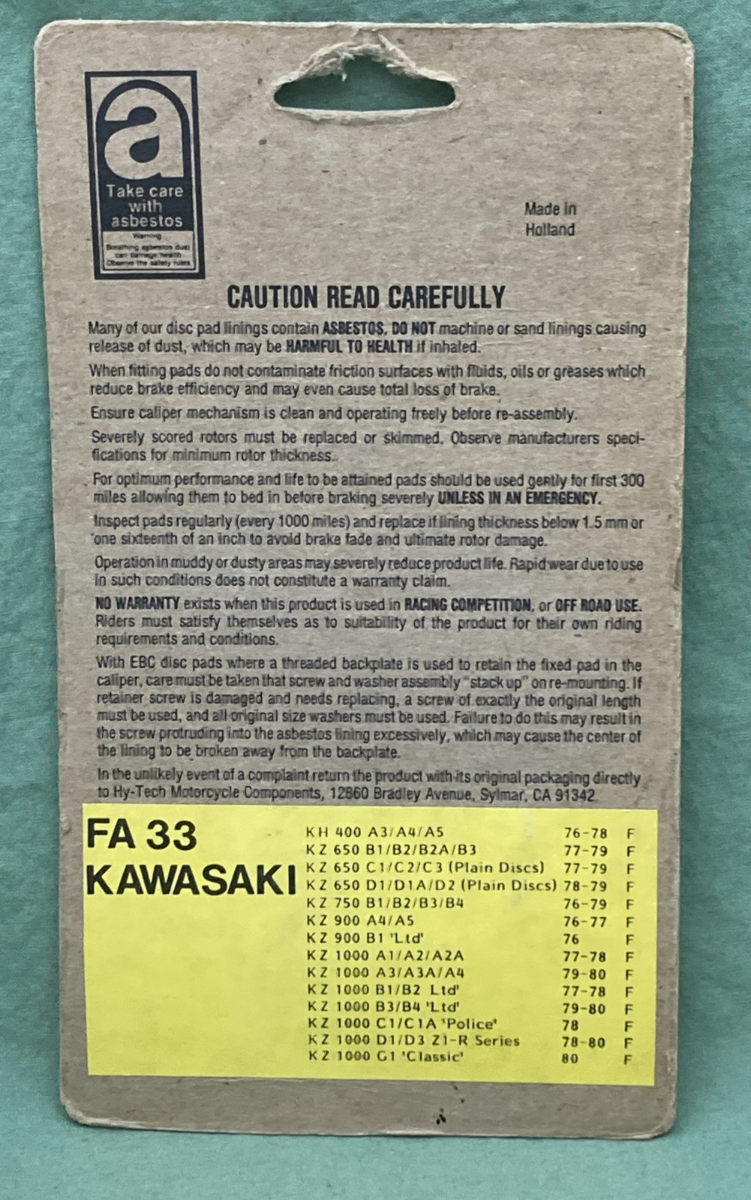 NEW GENUINE EBC FA33 Organic Base FA Brake Pads