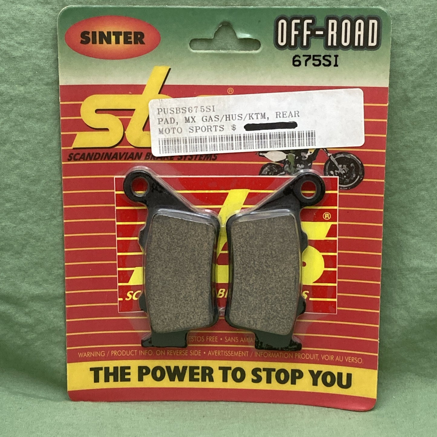 NEW GENUINE SBS 675SI Off Road Sintered Brake Pads