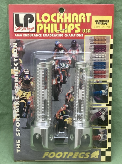 NEW GENUINE LOCKHART PHILLIPS LP109-2170 SILVER FOOT PEGS FOR DUCATI 851/888